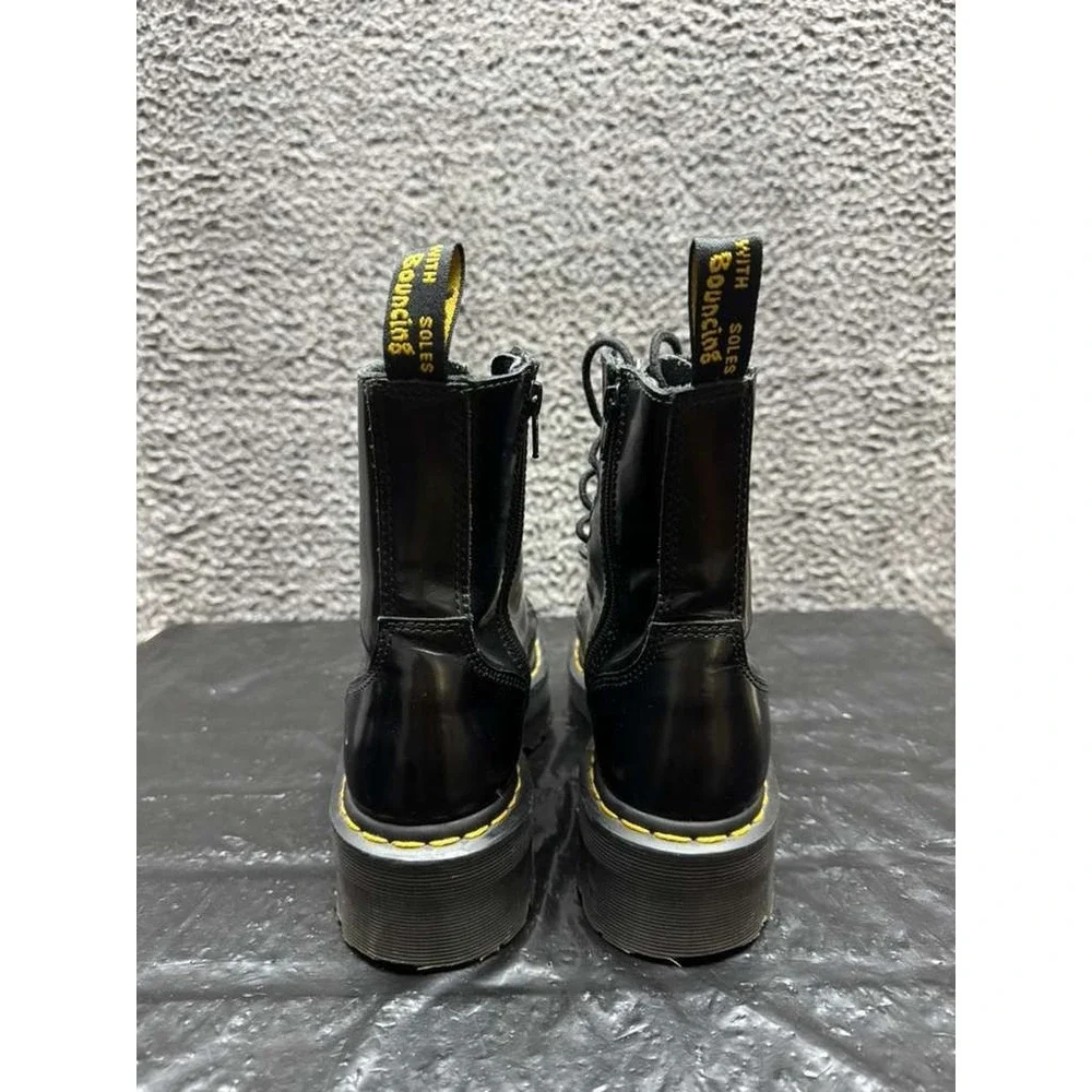 Dr. Martens‎ Jadon Polished Smooth Leather Platform Boots Black US M 6/W 7